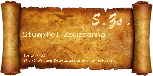 Stumpfel Zsuzsanna névjegykártya